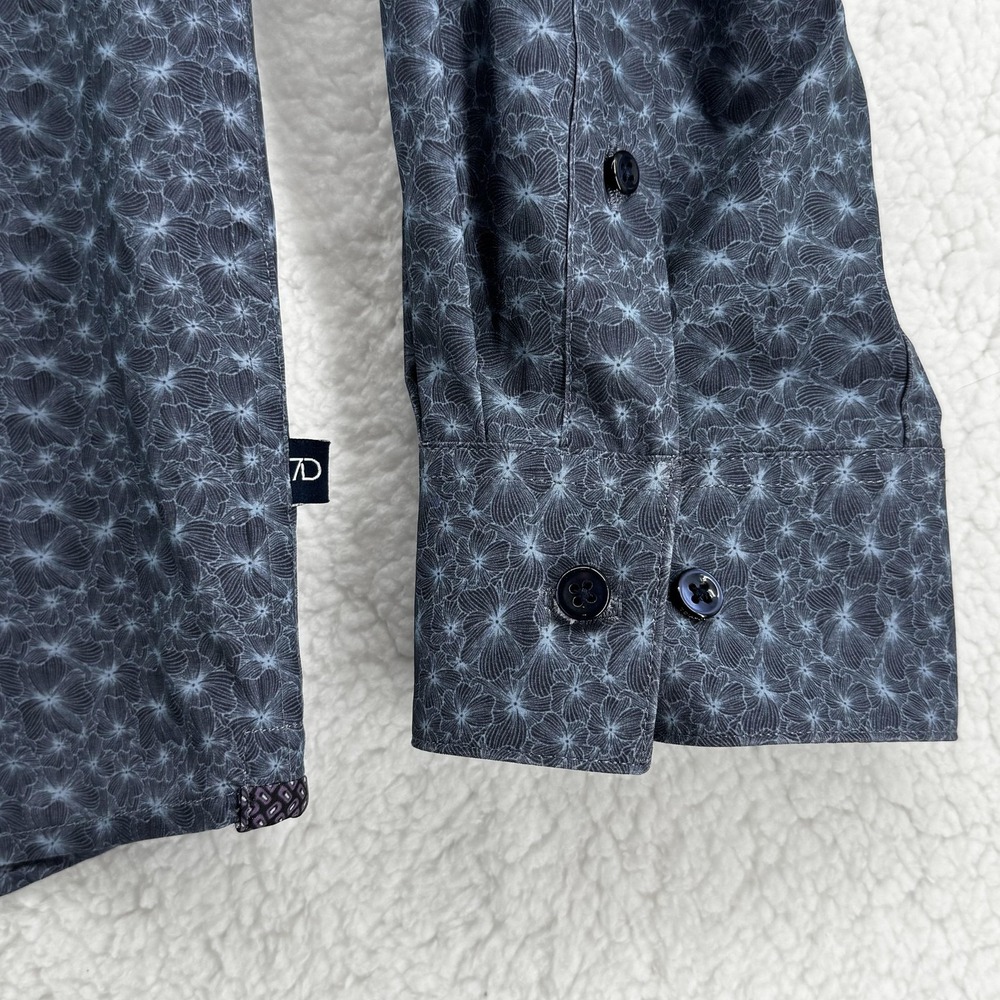7 Diamonds Adoration Shirt Mens XL Floral 4 Way Stretch Button Up Long Sleeve - Picture 4 of 11